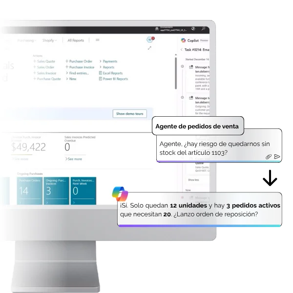 agente de ventas para business central 