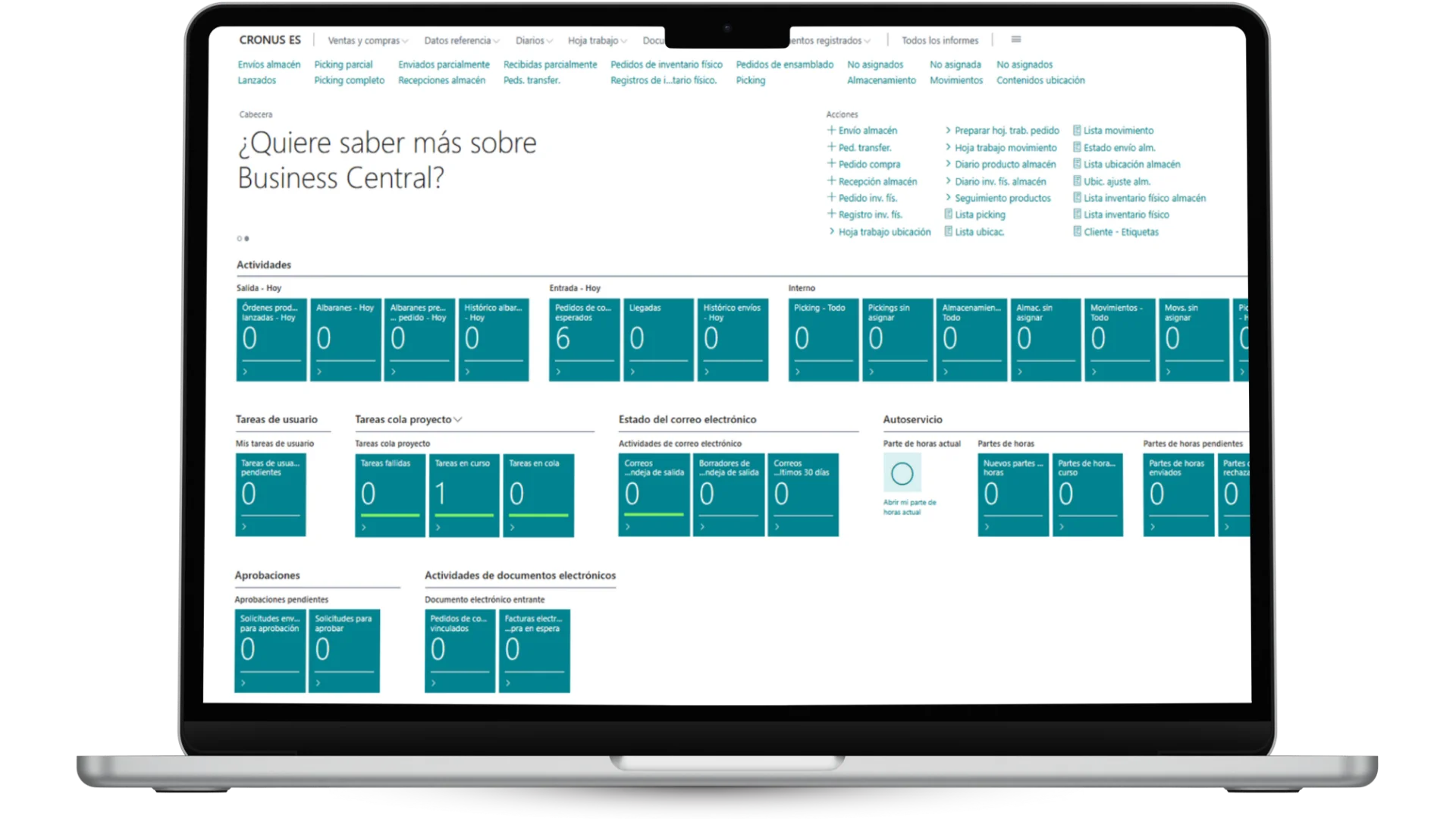 cadena de suministro business central